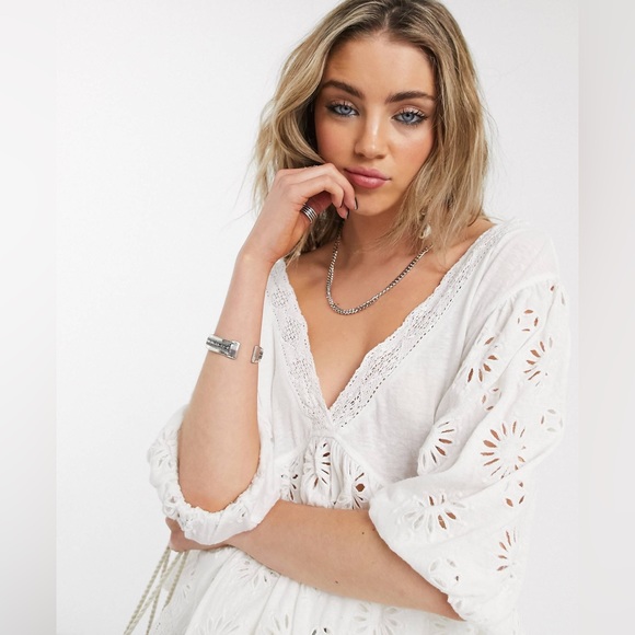 Free People Eyelet & Lace Sweeter Side Top - Picture 14 of 16